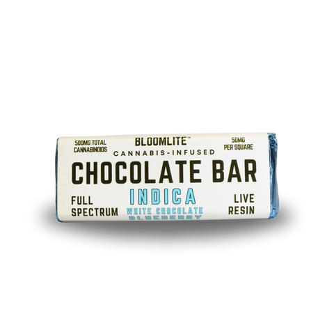 500mg White Chocolate Blueberry Indica Bar